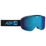 AZR Masque de Ski Galaxy Otg Mat Noir Full Bleu Multicouche + Jaune Présentation