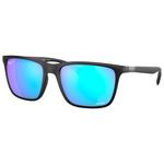 Ray Ban Occhiali da sole RB4385 Matte Black Chromance Polar Green Blue Presentazione