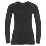 Odlo Funktionsunterwäsche Performance Warm Eco Top Crew Neck Ls Wmn Black Graphite Grey Black Präsentation