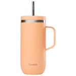 Qwetch Mug Cold Cup 600 ml + Anse Matt Pastel Abricot Overview