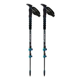Bastoncini Da Trekking In Carbonio, 5 Sezioni Regolabili Da 34 A 130cm, Leggeri 220g, Antishock, Neri