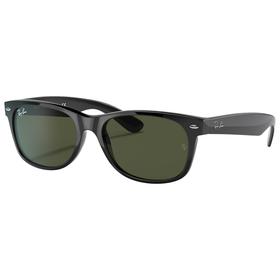 Ray Ban Zonnebrillen RB2132 New Wayfarer Classic Polished Black Green G-15 Voorstelling Ray Ban Zonnebrillen RB2132 New Wayfarer Classic Polished Black Green G-15 Voorstelling