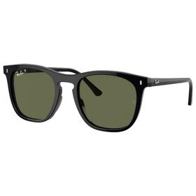 Ray Ban Sonnenbrille RB2210 Polished Black Polar Green Präsentation Ray Ban Sonnenbrille RB2210 Polished Black Polar Green Präsentation