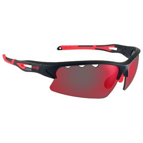 AZR Sonnenbrille Huez Noire Mat Rouge Photochromique Irisé Rouge Präsentation AZR Sonnenbrille Huez Noire Mat Rouge Photochromique Irisé Rouge Präsentation