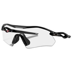 Oakley Occhiali da sole Radar Plate Polished Black Clear To Black Iridium Photochromic Presentazione Oakley Occhiali da sole Radar Plate Polished Black Clear To Black Iridium Photochromic Presentazione