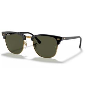 Ray Ban RB3016 Clubmaster Classic Polished Black Gold Green G-15  Ray Ban RB3016 Clubmaster Classic Polished Black Gold Green G-15