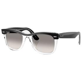 Ray Ban Occhiali da sole RB2240 Wayfarer Street Neat Polished Black Translucide Gradient Grey Incolore Presentazione Ray Ban Occhiali da sole RB2240 Wayfarer Street Neat Polished Black Translucide Gradient Grey Incolore Presentazione