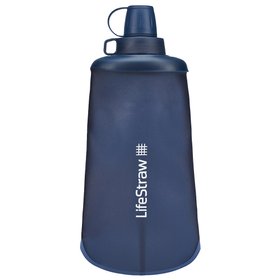 LifeStraw Trinkflasche Collapsible Squeeze Bottle 650ml Mountain Blue Präsentation LifeStraw Trinkflasche Collapsible Squeeze Bottle 650ml Mountain Blue Präsentation