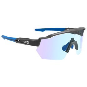 AZR Occhiali da sole Race Rx Noire Mate Photochromique Irisé Bleue Presentazione AZR Occhiali da sole Race Rx Noire Mate Photochromique Irisé Bleue Presentazione