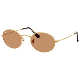 Ray Ban RB3547 Oval Metal Polished Gold Brown  Ray Ban RB3547 Oval Metal Polished Gold Brown