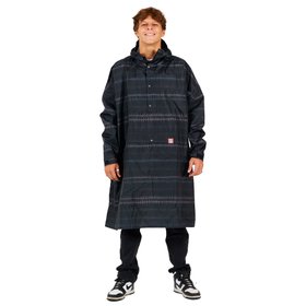 Jubi® Men's Rain Poncho Made of 100% Recycled Polyester, Grey, Durable
