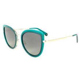 Binocle Eyewear Occhiali da sole Giulia Shiny Gold Turquoise Gradient Grey Polarized Presentazione Binocle Eyewear Occhiali da sole Giulia Shiny Gold Turquoise Gradient Grey Polarized Presentazione