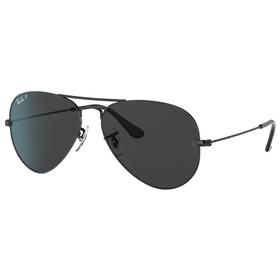 Ray Ban Sonnenbrille RB3025 Aviator Polished Black Total Black Polar Präsentation Ray Ban Sonnenbrille RB3025 Aviator Polished Black Total Black Polar Präsentation