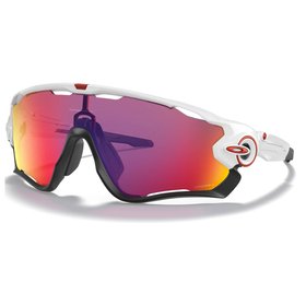 Oakley Sonnenbrille Jawbreaker Polished White Prizm Road Präsentation Oakley Sonnenbrille Jawbreaker Polished White Prizm Road Präsentation