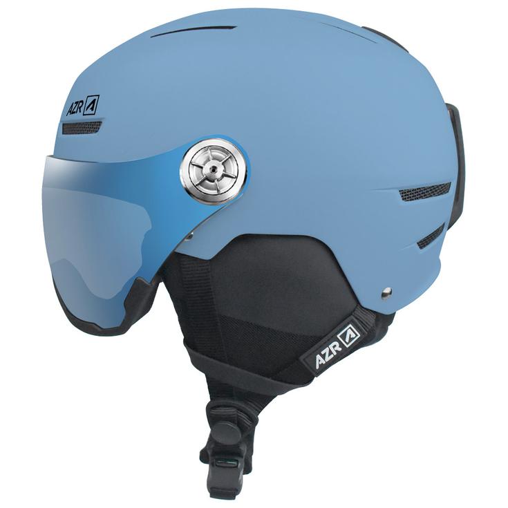 AZR Visor Helm Slider Visor Bleu Mat Irisé Bleu Multicouche Voorstelling