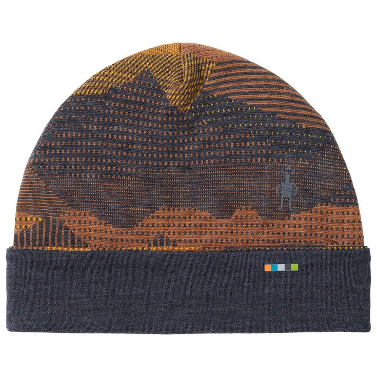 Smartwool Beanies Thermal Merino Reversible Cuff Beanie Charcoal Mtn Overview