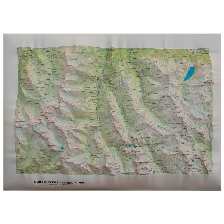 Deniveles Raised-relief map Aiguilles-D'arves, Galibier & Thabor (Summer) Overview