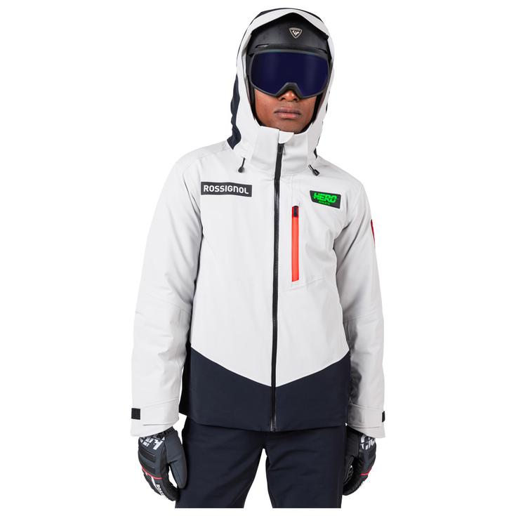 Rossignol Skijacke Hero Blackside Insulated Jacket Soft Grey Präsentation
