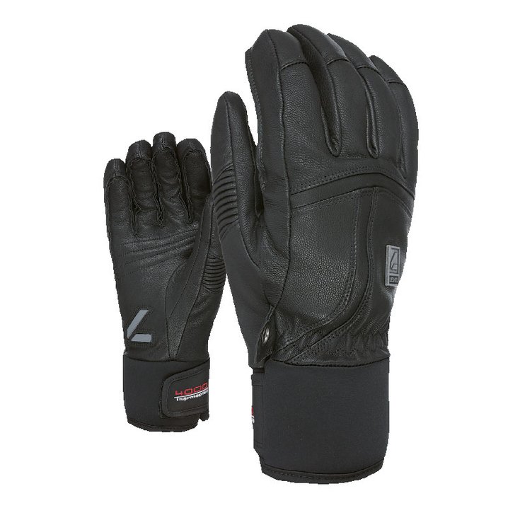 Level Handschuhe Off Piste Leather - Black Seitenansicht