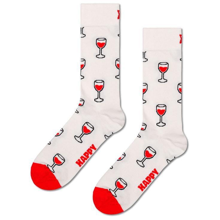 Happy Socks Socken Crew Socks French Edition Wine Beige Präsentation