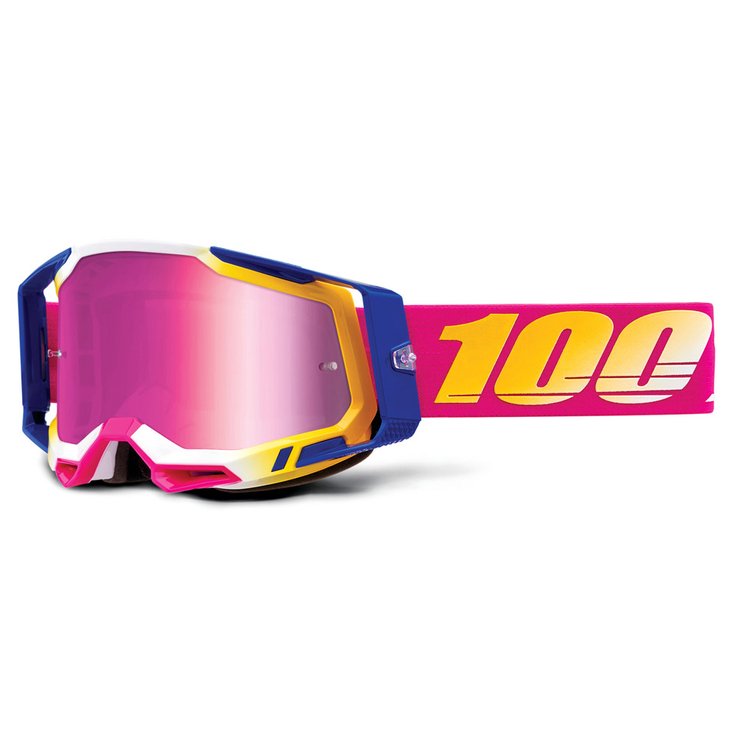 100% Mountain bike goggles Racecraft 2 Mission - Pink Mirror Lens Overview