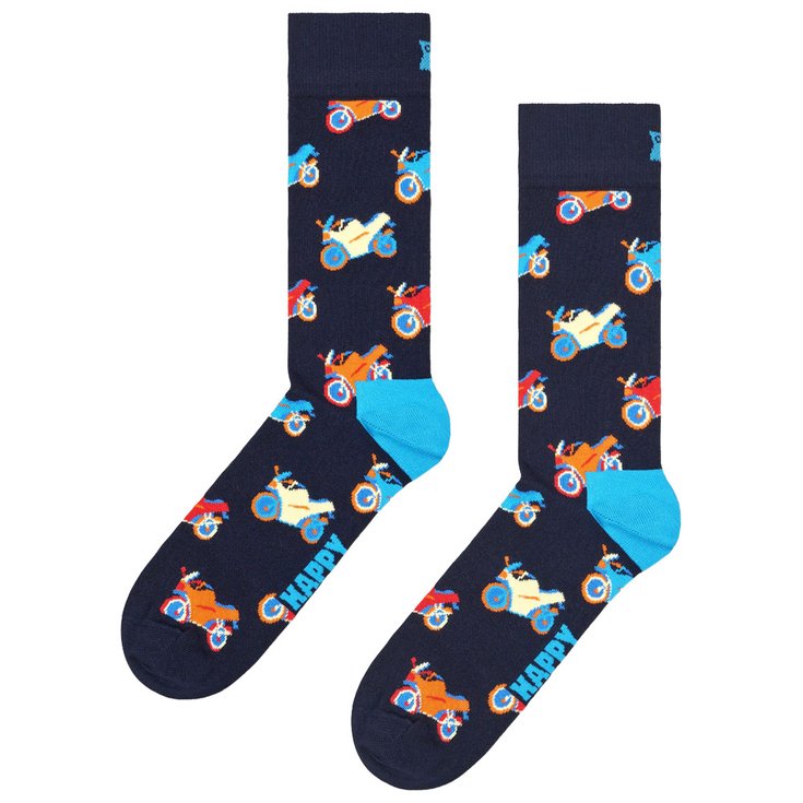 Happy Socks Calze Crew Socks Motorbike Navy Presentazione