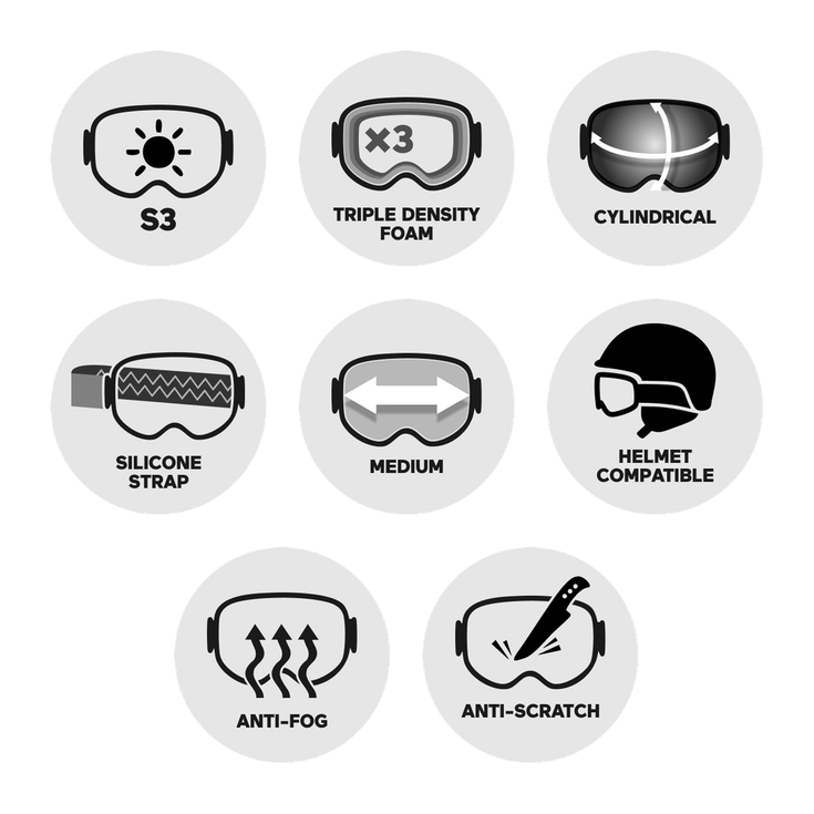 Red Bull Spect Goggles Soar Matt White Smoke Silver Mirror Keypoints