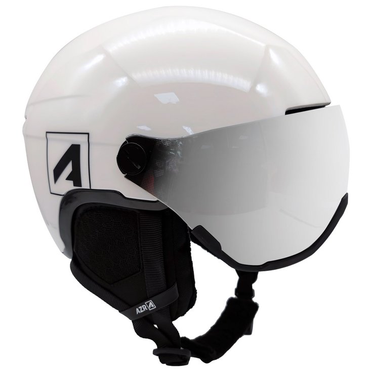 AZR Casque visière Orion Visor Blanc Nacré Noir Verni Gris Miroir + Yellow Visor Présentation
