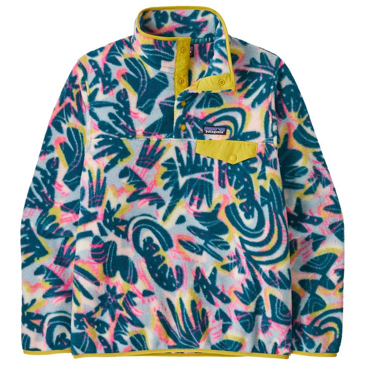 Patagonia Women’s Lightweight Synchilla Snap-T Wild Botanist Tidal Teal 