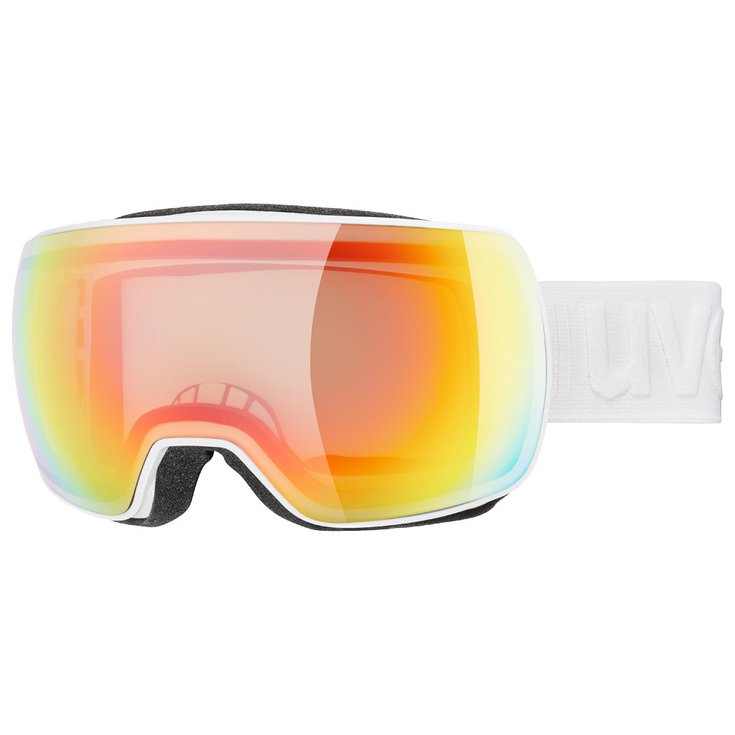 Uvex Masque de Ski Compact V White Mirror Rainbo Variomatic Présentation