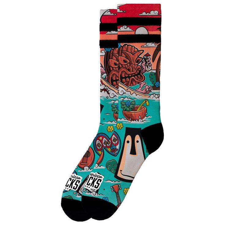American Socks Calcetines The Original Signature Tiki Surf Presentación