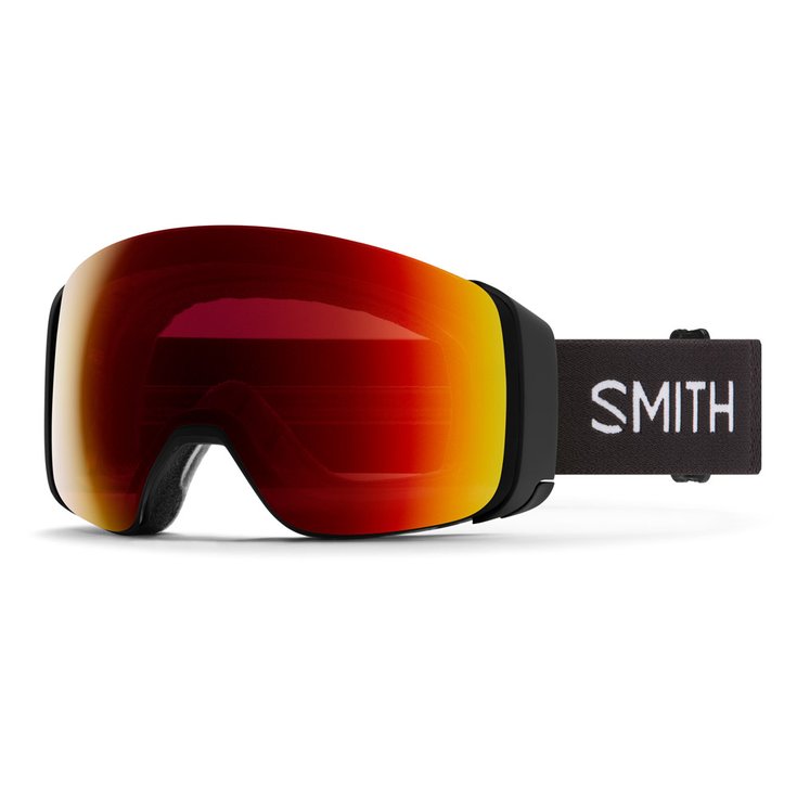 Smith Masque de Ski 4d Mag Black Chromapop Sun Red Mirror + Chromapop Storm Rose Flash Présentation