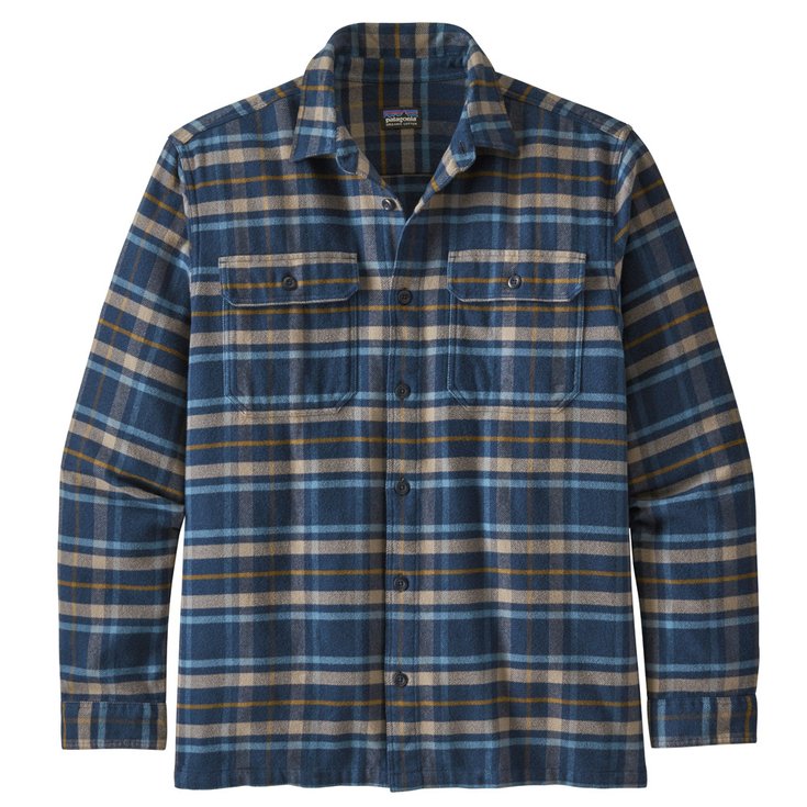 Patagonia Chemise Fjord Flannel Independence New Navy Profil