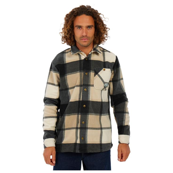 Protest Overhemden PrtMitchel Outdoor Over Shirt True Black Voorstelling