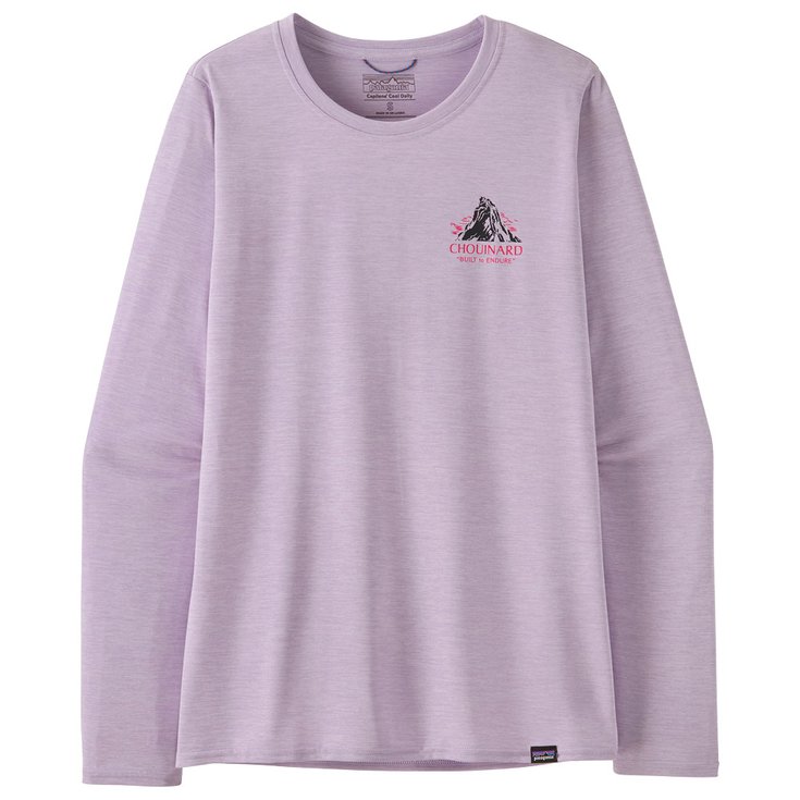 Patagonia Maglietta da trekking W's LS Capilene Cool Daily Graphic Chouinard Crest Foxglove Purple Presentazione