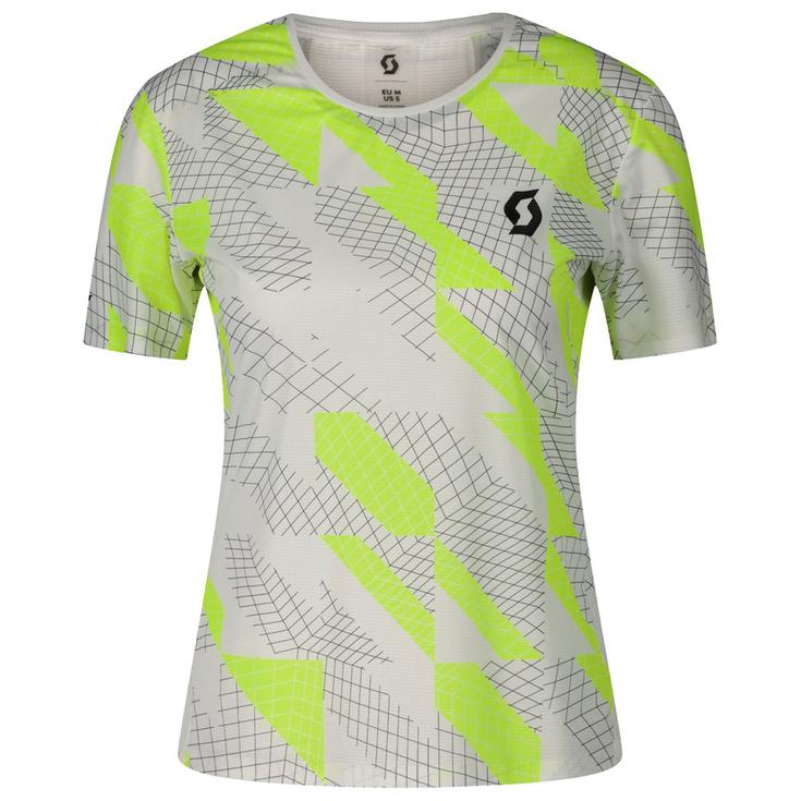 Scott Trail T-shirt Tee W's Rc Run Short Sleeve White Black Voorstelling