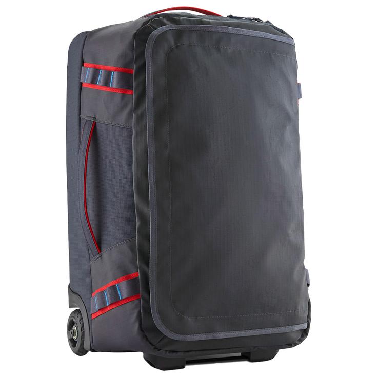 Patagonia Koffer Black Hole Wheeled Duffel 40L Smolder Blue Amanita Red Voorstelling