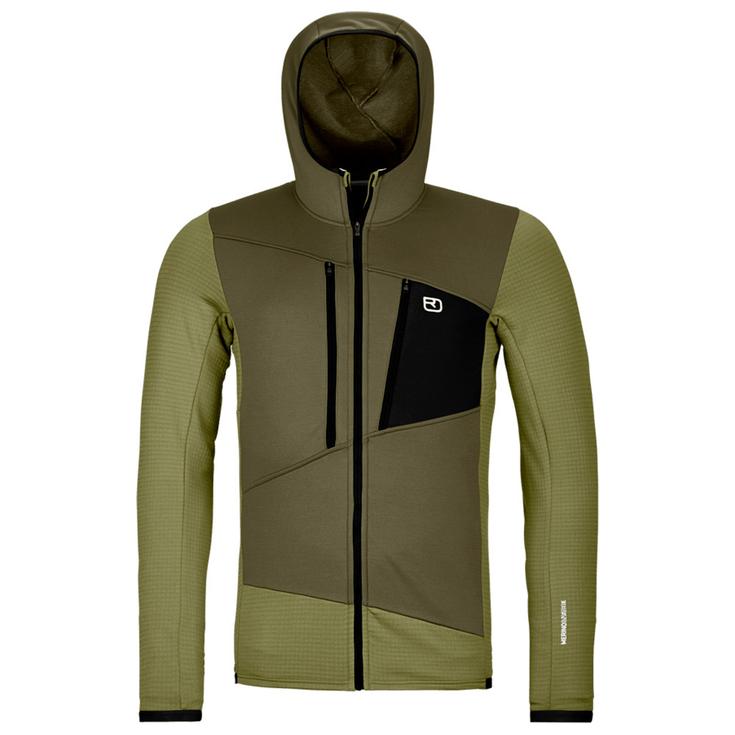 Ortovox Polaire Fleece Grid Hoody M Wild Herbs Présentation