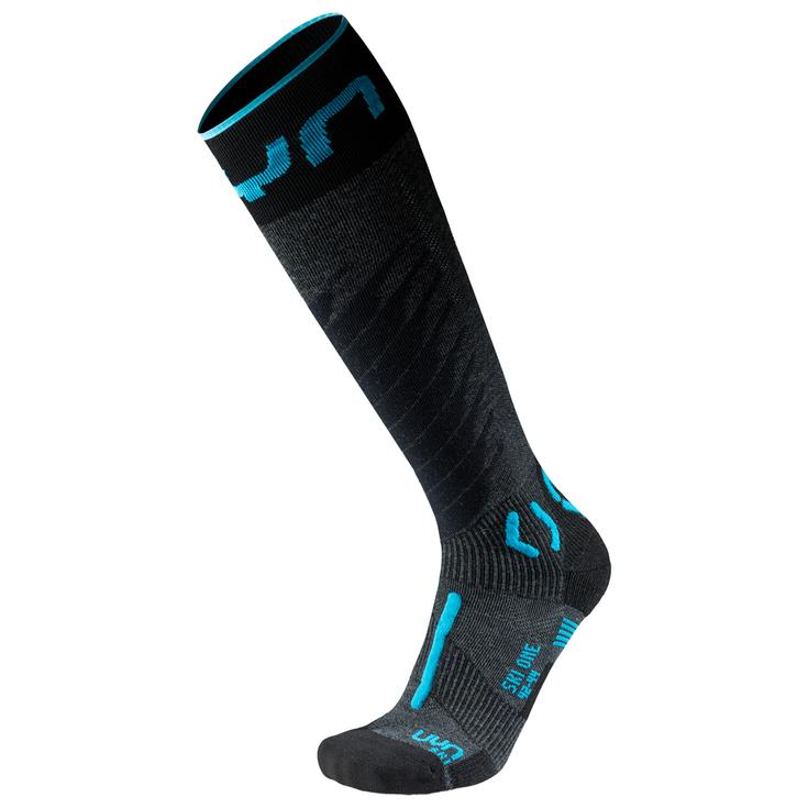 Uyn Man Ski One Merino Socks Anthracite Turquoise 