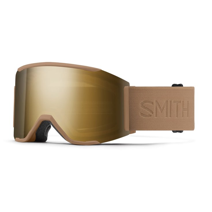 Smith Masque de Ski Squad Mag Safari Flood Chromapop Sun Black Gold + Chromapop Storm Rose Flash Présentation