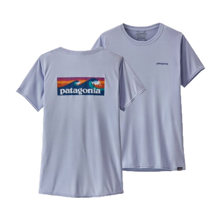 Patagonia Trail tee-shirt Cap Cool Daily Graphic Beluga X-Dye Side