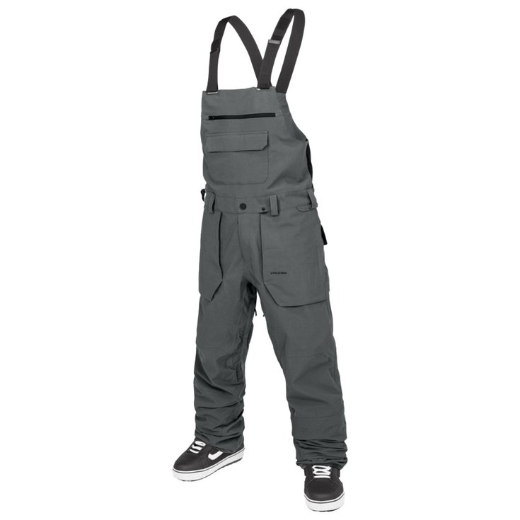 Volcom Pantalones de esqui Roan Bib Overall Charcoal Presentación
