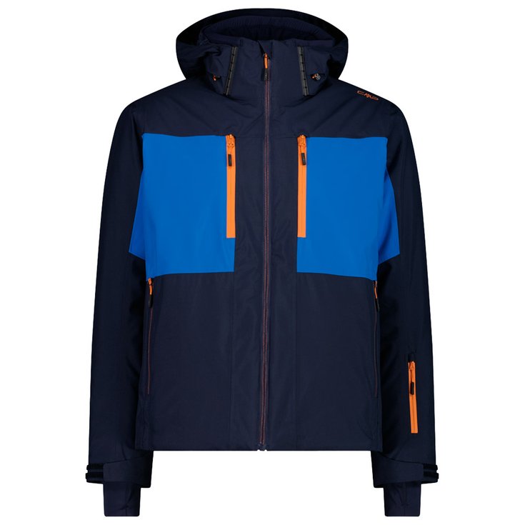 CMP Skijacke Man Jacket Zip Hood Black Blue Präsentation