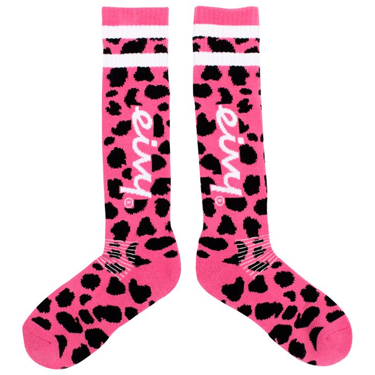 Eivy Chaussettes Cheerleader Wool Pink Cheetah Présentation