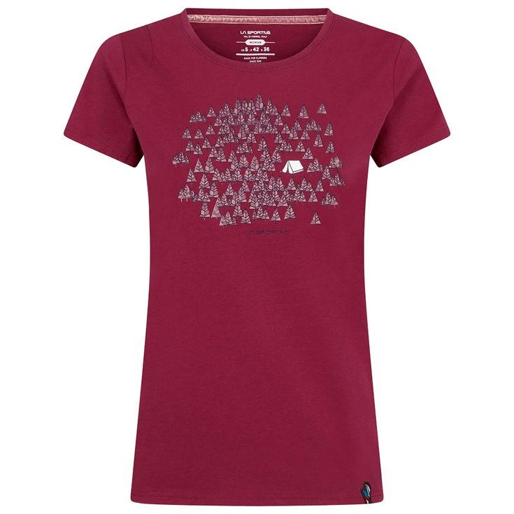 La Sportiva Tee-shirt d’escalade Forest T-Shirt W Red Plum Présentation