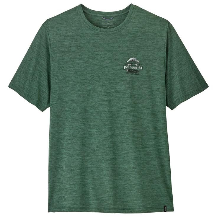Patagonia Wandel T-shirt Cap Cool Daily Great Waves Gre Canopy Green Light Canopy Voorstelling
