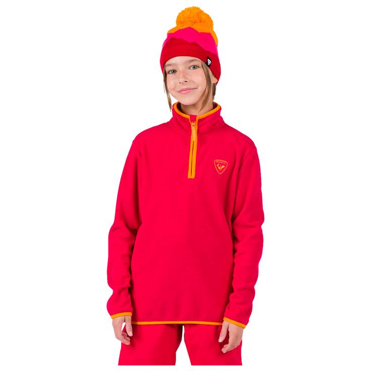 Rossignol Pile Strawpile Half Zip Ruby Red Presentazione
