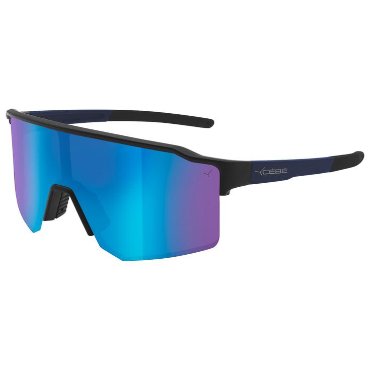 Cebe Sunglasses Outflow Lite Matt Black Navy Sapphire Blue Mirror Overview