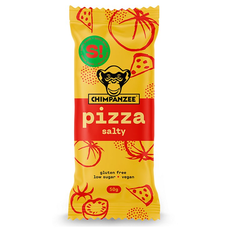 Chimpanzee Energy bar Salty Bars 50g Pizza Overview