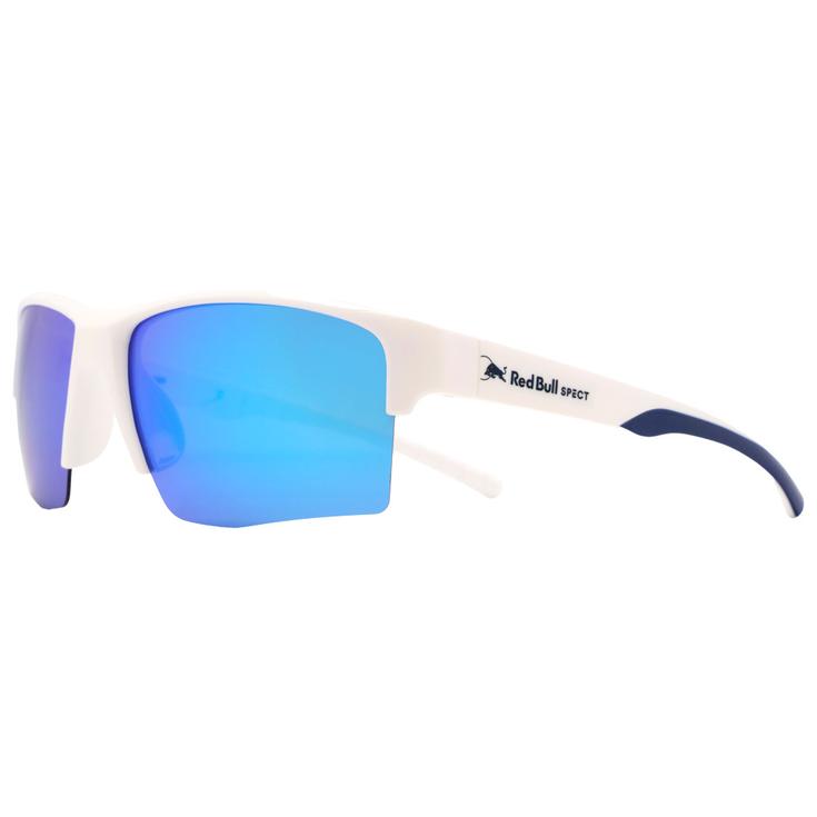 Red Bull Spect Lunettes de soleil Chain Shiny White Blue Smoke Blue Mirror Polarized Présentation